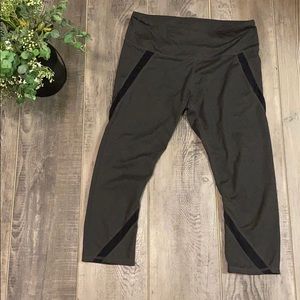 *3 FOR $35* Grey Capri leggings with mesh accents